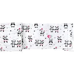 Бортики в дитяче ліжечко Cosas Rose Panda 30 х 180 см (WeltBed_PandaLoveRose)