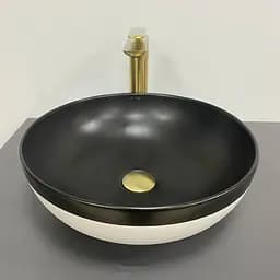 Умивальник VBI Ormela black white matt накладний VBI-016900, Чорний матовий - мініатюра 2