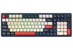 Клавиатура игровая механическая GamePro MK-305-BL Asgard Drakkar Keychron Super Red Switch Bluetooth 5.2/2.4 ГГц/USB Blue