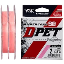 Волосінь YGK A мbercord SG D-PET Polyester (Pink) 200 м 0.4/0.105 мм 2 lb/1.0 кг