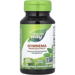 Екстракт листя джімнеми Nature's Way Gymnema 500 mg, 60 вегакапсул для зниження тяги до солодкого