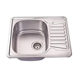 Мийка кухонна Kraft 5848 E Satin з сушаркою 580х480х180x0,8 мм Нержавіюча сталь 30412