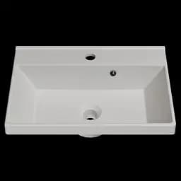 Раковина глянцева врізна Amidicon Rubicon 50 505x352 з литого каменю RUBICON_50_HL, Білий