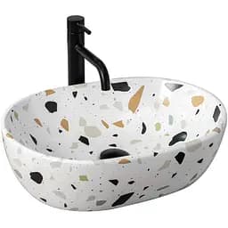 Умивальник Rea Amelia terazzo накладний REA-U6593, Цветной