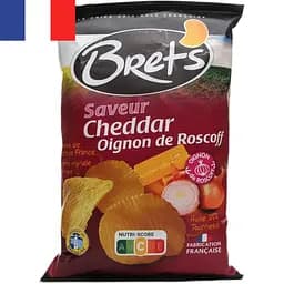 Чипси Bret's зі смаком сиру чеддер та цибулі 125 г (801536)