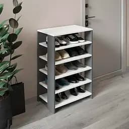 Тумба для взуття VAYS взуттєва полиця M-36 білий-антрацит