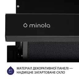 Витяжка телескопічна Minola HTLS 6634 BLF 1000 LED GLASS - мініатюра 7