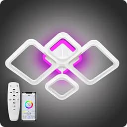 Люстра світлодіодна 517 Dlight 3color з пультом 80Вт Білий (02070)