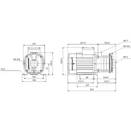 Поверхневий насос Grundfos CM3-4 A-R-A-E-AQQE C-A-A-N (97516565) - мініатюра 2
