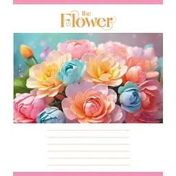 Зошит учнівський "Яскраві квіти" Leader 018-540208L-5 у лінію, 18 аркушів (959054)