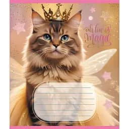 Зошит учнівський "Кішка фея" Leader 024-560046L-5 в лінію, 24 аркуші