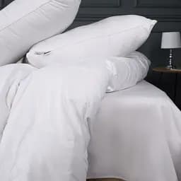 Літній постільний комплект MirSon Line Satin Light Pro Snow White Бавовна King Size (2200010977639) - мініатюра 5