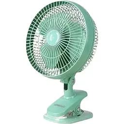Настольный вентилятор на прищепке 200мм Wimpeх WX-917 Поворотная ветродуйка 50Вт 3 Лопасти Зеленый
