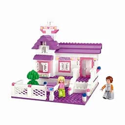 Конструктор Sluban M38-B0156 — Заміський будинок з терасою та мініфігурками, 193 деталі, різнокольоровий