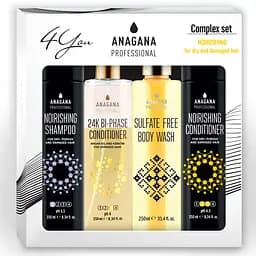 Набор 4YOU "Питательный" с кератином для сухих пористых волос ANAGANA 4х250 мл