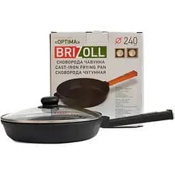 Сковорода Brizoll Optima-Black з кришкою чавунна 24х4 см (O2440-P1-C) - мініатюра 2
