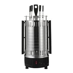 Електрошашличниця Vilgrand V10052 на 5 шампурів 1000 Вт автообертання, захисний кожух, чаші для жиру, VILGRAND 87790 - мініатюра 4