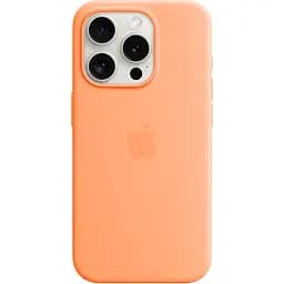 Чехол Silicone Case with MagSafe для Apple iPhone 15 Pro Orange Sorbet AAA [93265]
