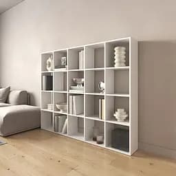 Книжкова полиця стелаж Vays M-3 на 20 комірок ЛДСП 143x29x178 см для дому офісу дитячої або вітальні - мініатюра 2