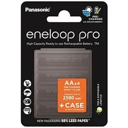 Акумулятор Panasonic BK-3HCDEC4CP Eneloop NI-MH Pro AA 2500 мАг з кейсом для зберігання 4 шт.