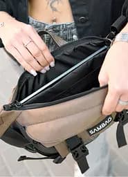 Велика жіноча поясна сумка бананка Sambag DynamicDart горіх 38 × 21 × 7 см (80411119) - мініатюра 7