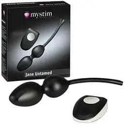 Вагинальные шарики для миостимуляции Mystim Jane Untamed Vibe с вибрацией и пультом ДУ