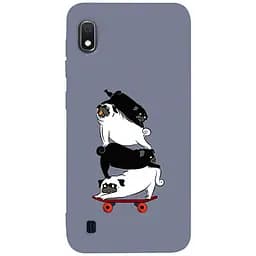 Чохол-накладка Toto Matt TPU 2 mm Print Case Samsung Galaxy A10 #51 Mops Skate Lavander Grey