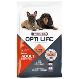 Сухой корм Opti Life Adult Digestion Mini Опты Лайф с ягненком для собак мини и малых пород 7,5 кг