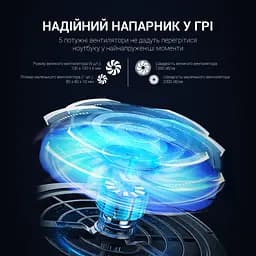 Охолоджувальна підставка для ноутбука GamePro Black (CP1450) - мініатюра 10