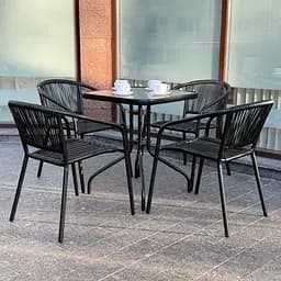 Комплект садових меблів 4Points Bello-4 з квадратним столом 70х70х70см