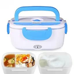 Ланчбокс з підігрівом їжі 12 V Electric lunch box / Ланч-бокс від прикурювача Блакитний - мініатюра 2