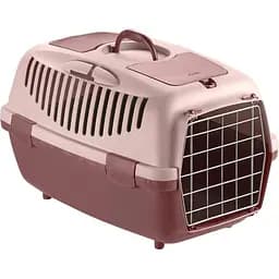 Переноска для тварин Stefanplas Gulliver 3 з металевими дверима до 10 кг ніжно-рожева/коричнево-рожева (97087)