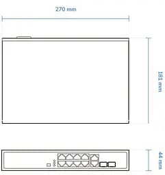 Комутатор VIVOTEK AW-FGT-100D-120, Unmanaged 8xFE PoE + 2xGE Combo Switch (AW-FGT-100D-120) - мініатюра 2