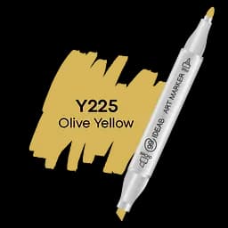 Маркер двухсторонний Оливково-желтый, Y225, 99IDEAS