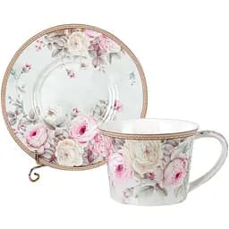 Чашка с блюдцем Lefard Английская роза 220 мл (924-564)