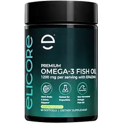Омега-3 Elicore Labs Premium Omega 3 Fish Oil, 60 гелевих капсул