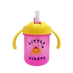 Детский поильник с трубочкой "Little pirate" Mega Zayka MGZ-0335(Yellow) 280 мл