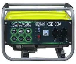 Генератор Синхронний KonnerSohnen BASIC KSB 30A, 230В, 2.8кВт, ручний стартер, 36.2кг / 2500 Вт / Бензин (KSB30A)