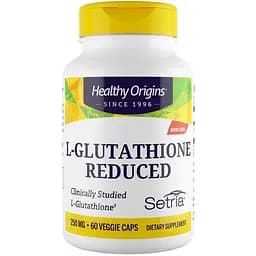 Зменшений L-глутатіон Healthy Origins L-Glutathione Reduced 250 mg, 60 вегакапсул