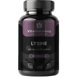 L-лізину гідрохлорид VitalHarmony Lysine, 90 капсул для підтримки імунної системи