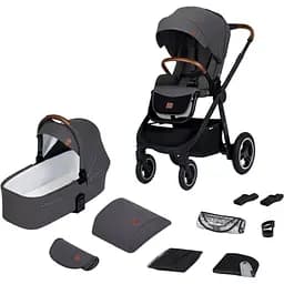 Універсальна коляска 2 в 1 Kinderkraft Everyday 2 Dark Gray Black Frame темно-сіра (00-00305225)