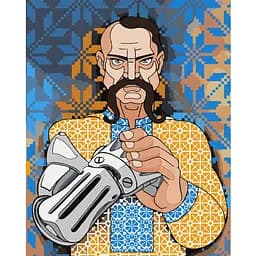 Картина за номерами Ideyka Український кіборг ©mosyakart Идейка KHO2594 40х50 см