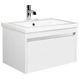 Тумба Мойдодир Prime 60-А з умивальником Cosmo 60 підвісна Білий