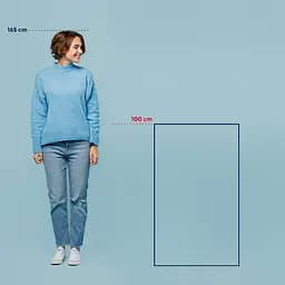 Килимок для ванної KELA Ombre морозно-блакитний 100х60х3,7 см (23570) - мініатюра 3