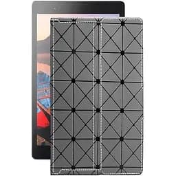 Чохол StatusCASE з екошкіри для планшету Lenovo Tab 3 Plus TB-8703X Сірий ромб