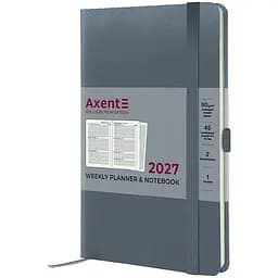 Щотижневик Axent 2027 Partner Strong 125x195 мм сірий (8505-27-62-A)