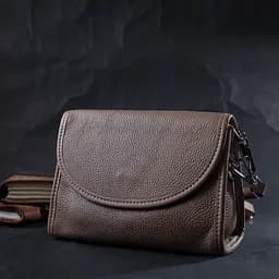 Шкіряна сумка Vintage з напівкруглим клапаном 20.5х14х8.5 см sum0029045 - мініатюра 10