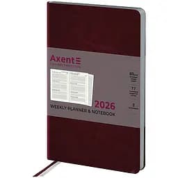 Еженедельник Axent 2026 Partner City Soft 125х195 см коричневый (8521-26-05-A)