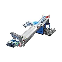 Гараж с треком MH 190, запускник, 2 металлопластиковых машинки, наклейки