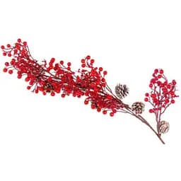 Гілка декоративна Lefard хвойна з ягідками 65 см (801-566)